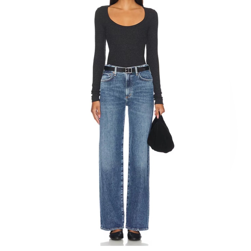 Agolde Mid Rise Relaxed Straight Jeans in Fix - Size 32